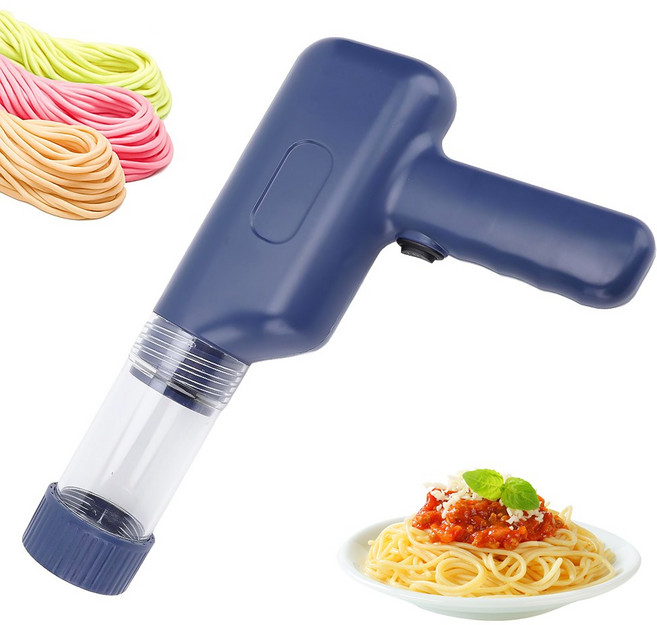 홈 누들 메이커 소형 전기 자동 국수 디스펜서 누들 프레스 편리한 무선 휴대용 충전식 국수 메이커, 파란색