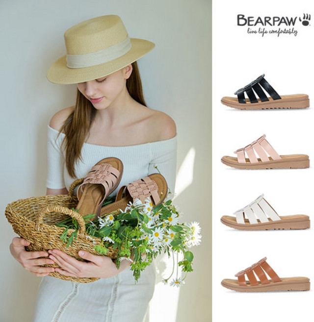 베어파우 시드니 천연소가죽 슬라이드