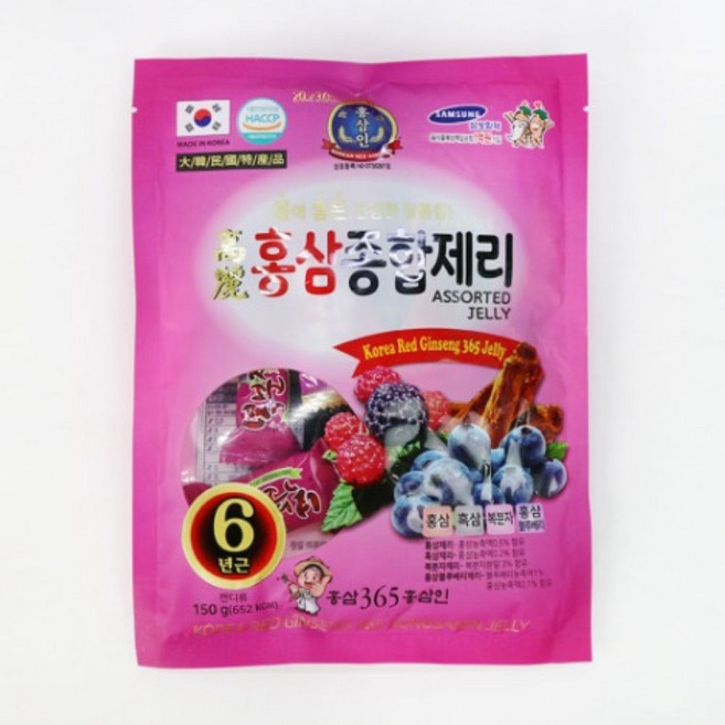 홍삼종합젤리 150 g X 50 봉지 (총 7.5 kg)(1박스), 50개, 150g