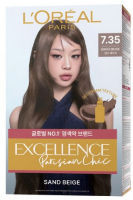 로레알파리 엑셀랑스 파리지앵 시크, 7.35 SAND BEIGE, 1개