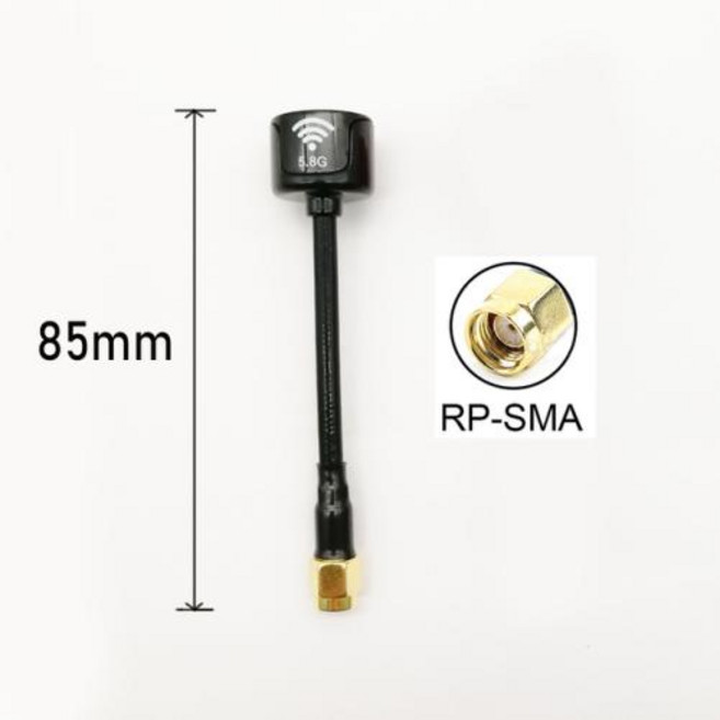FPV 롤리팝 3 RHCP 안테나 지향성 2.3dBi 고이득 SMA RP-SMA RC 레이싱 드론 송신기 수신기 모니터용 5.8Ghz, 11) 85mm Black RP-SMA, 1개