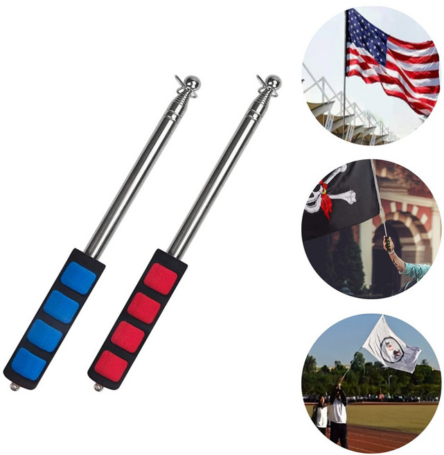 도나토르 스펀지 경량 휴대용 깃대2M, 1개, 레드