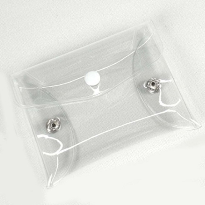 투명파우치 화장품수납 똑딱이 비닐파우치 소형 PVC파우치 비닐파우치 투명파우치