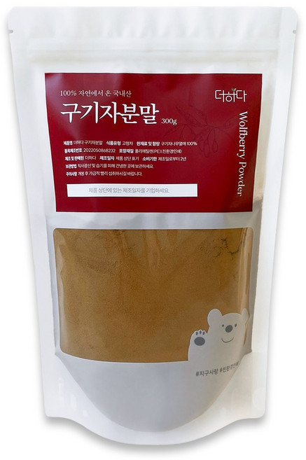 더하다 국산 100% 청양 구기자 분말 가루, 1개, 300g