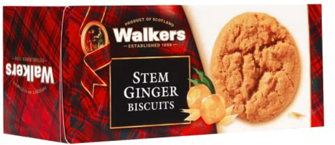 워커스 줄기 생강 쿠키 - 5.3온스 Walkers Stem Ginger Cookies - 5.3 oz, 150g, 1개