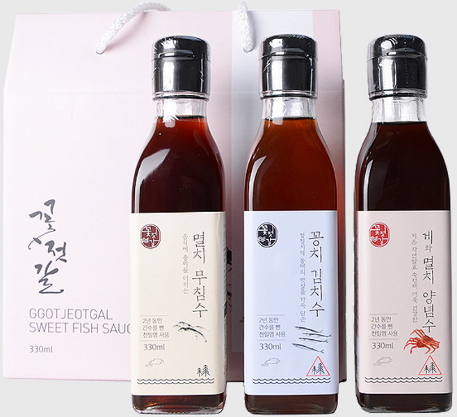 꽃젓갈 요꽃수세트 /4년숙성 요리&김장액젓소스, 330ml, 3개