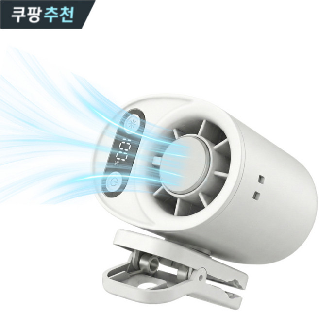 2026년형 반도체 냉각 클립형 선풍기 집게 휴대용 선풍기 냉각 미니 휴대용 허리 선풍기, (디지털), SQ03, 블랙