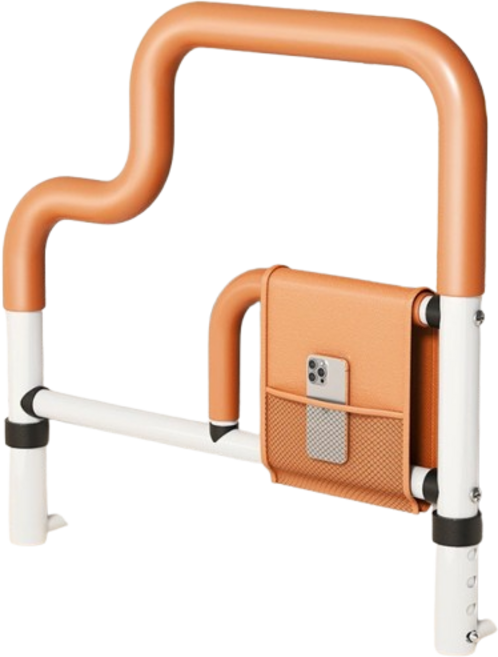 침대 안전가드 낙상방지 난간사이드가드 노인침대 안전가드 안전바 손잡이, 브라운