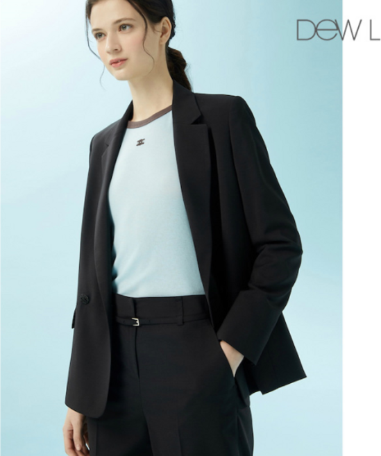 듀엘 와펜 포인트 베이직 셋업 자켓 BKD242MSF231DH5565440