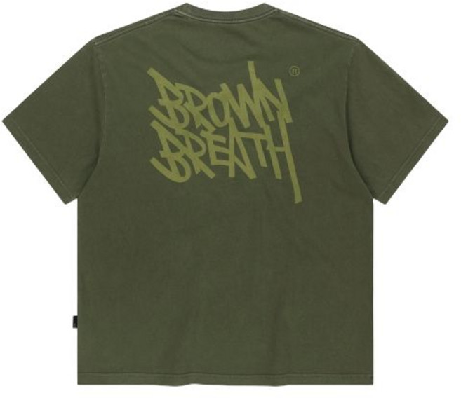 국내매장상품 BROWNBREATH 브라운브레스 반팔티 TAG PIGMENT TEE - KHAKI 395692