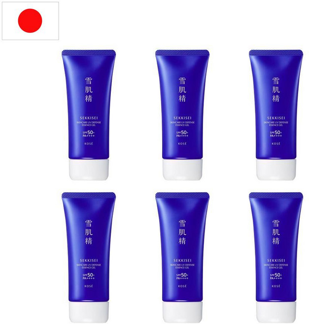 일본 설기정 sekkisei 세이키세 선크림 UV 에센스 선 썬 젤 90g 6개 SPF 50+ / PA ++++ 워터프루프