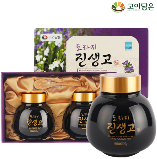 도라지 진생고 500gx2병 (보자기 동봉) 도라지농축액 선물세트 도라지즙 환절기 도라지진액, 500g, 1개