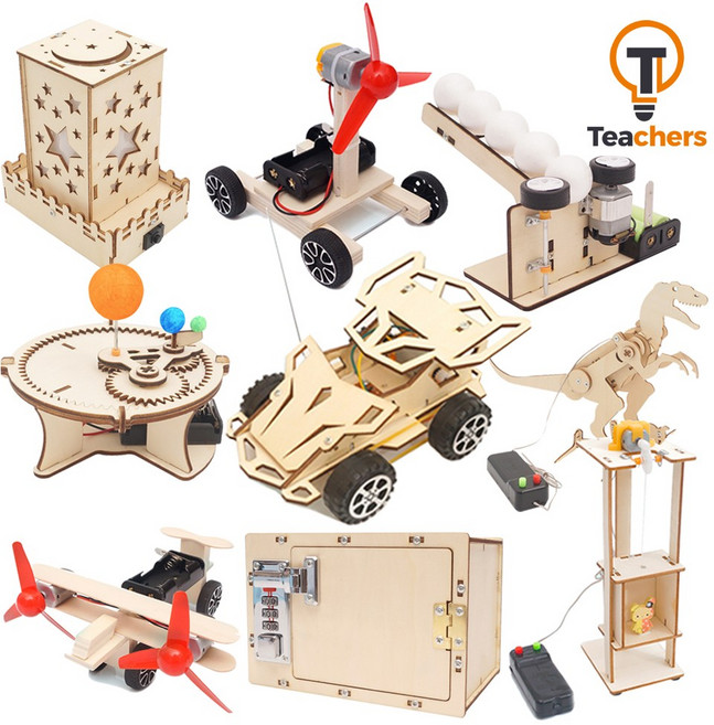 티처스 초등 과학실험키트 STEAM 과학교구 DIY 아동 장난감 조립 완구, 102-수동 차량 차단기 만들기 (G-32)