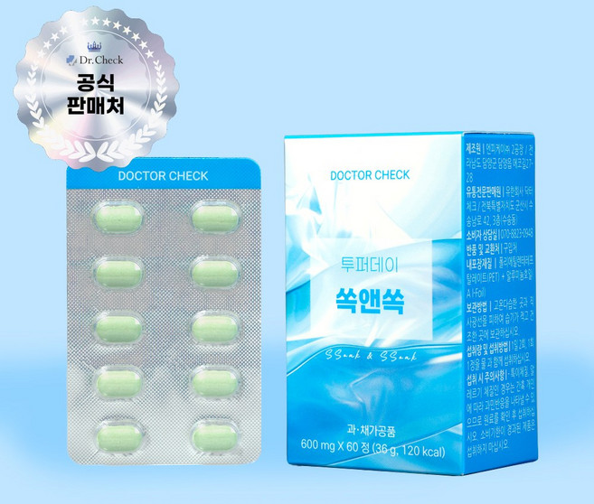 닥터체크 투퍼데이 쏙앤쏙 60정, 1박스