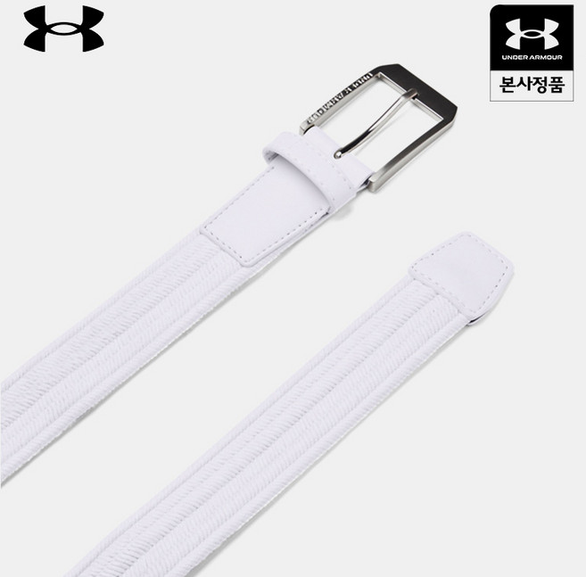 [정상가 55 000원] UA 브레이디드 남성 골프 벨트_1361569-100, 100, 30