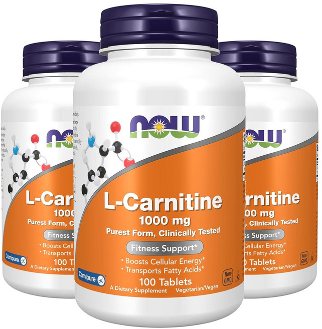 나우푸드 L-카르니틴 1000 mg 타블렛, 100정, 3개