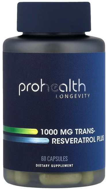 ProHealth Longevity 트랜스-레스베라트롤 플러스 1000mg (정당 500mg) Trans-Resveratrol, 60정, 1개 - 쿠팡