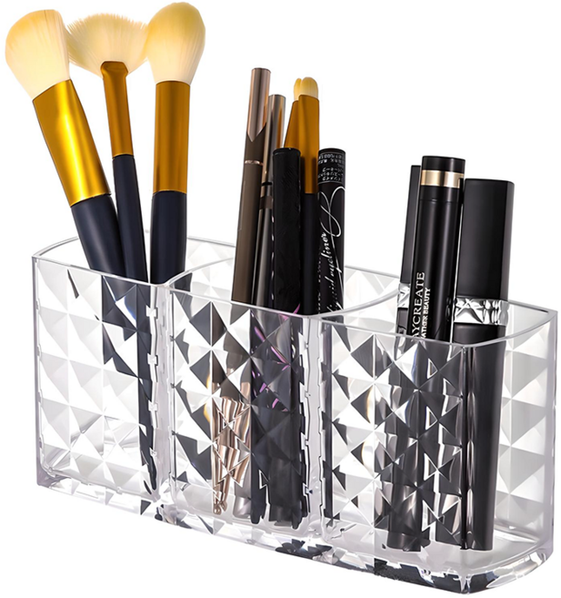 코지메이트 화장품 브러쉬 정리함, 투명, 1개