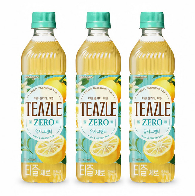 웅진 티즐 유자 그린티, 500ml, 20개