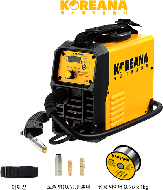코리아나 공구왕황부장 논가스 인버터 아크용접기 철 스텐 호환, 1개, MIG-100PRO