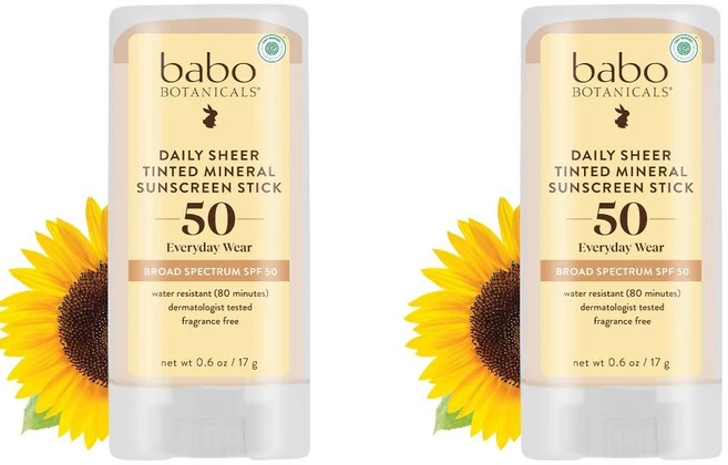 Babo Botanicals 바보보타니칼 스틱 데일리 시어 틴티드 미네랄 SPF 50 17g 2팩 - 쿠팡