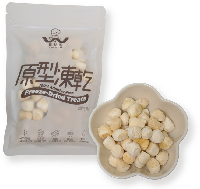 舞桔乾 寵物原型凍乾 干貝口味 25g 貓狗適用 無添加 台灣製造, 1個
