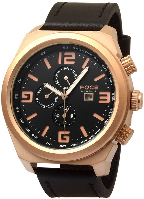 포체밀라노 쓰리다이얼 가죽밴드 남성 시계 FM6736BR