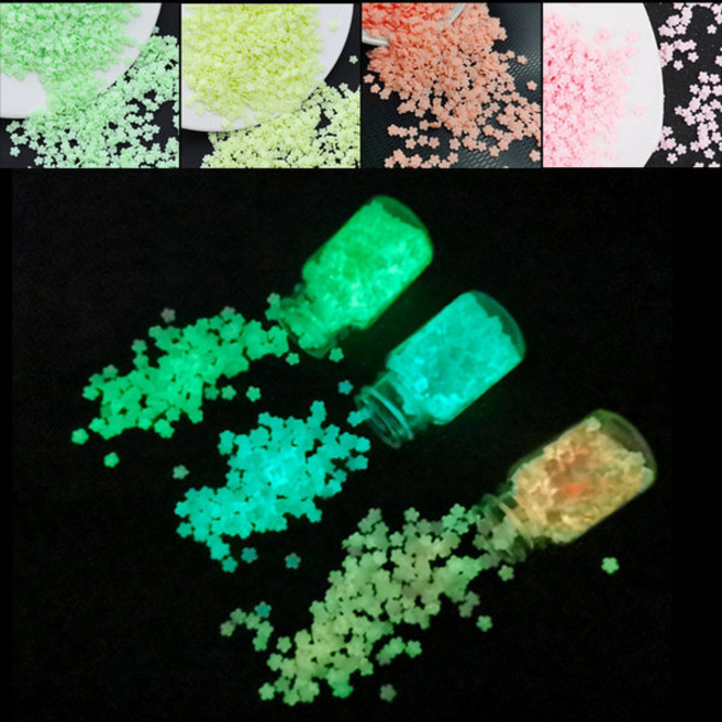 슬라임 벚꽃 야광 토핑 6색 파츠 스팽글 글리터 diy