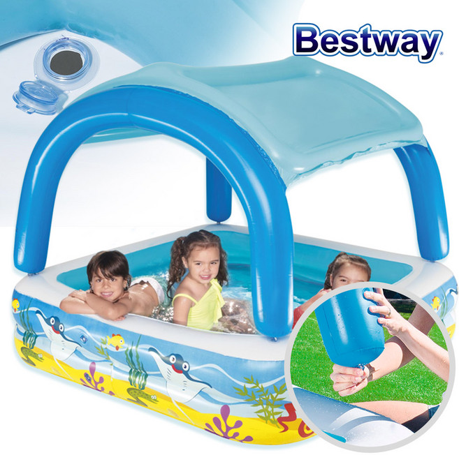 베스트웨이 BW52192 지붕에어풀장 147x40 에어풀장 아동풀장 볼풀, 1개