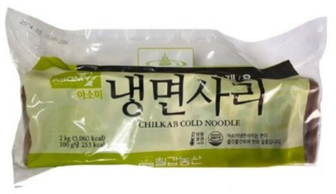 칠갑농산 냉면사리2kg 6개 1박스, 2kg