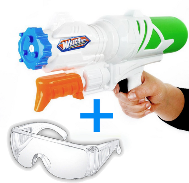 고글 + 파워 장거리 워터건 어린이 물놀이 수영장 물총 워터건 워터밤