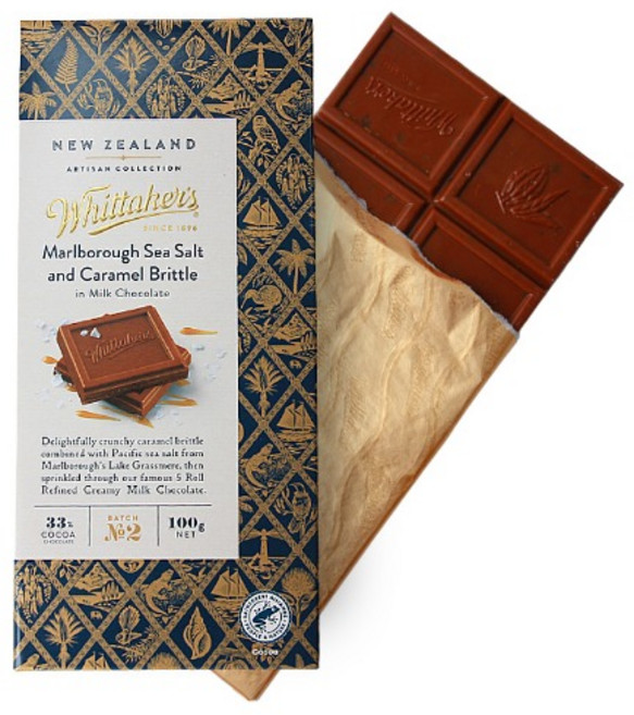 휘태커스 말보로 씨솔트 앤 카라멜 밀크초콜릿, 100g, 3개