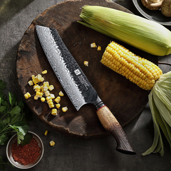 67겹 다마스커스칼 야성의 쉐프 나이프 주방칼 부엌칼 식칼 캠핑칼 신주오, 1개, 분카 나이프