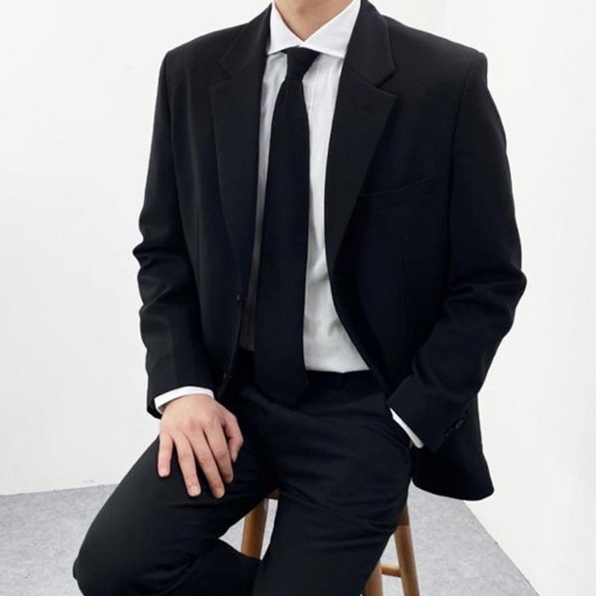 엠클로 남자 기본 무지 클래식 코튼 심플 넥타이 5컬러