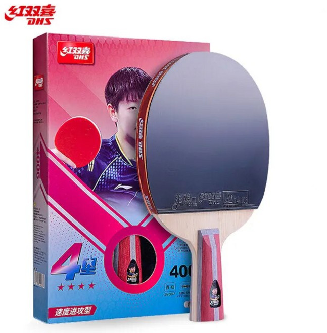 DHS 탁구 라켓 전문 순목 패들 끈끈한 고무 포함 4 스타 탁구 라켓 5 스타 6 스타 H5002 H6002, 1개, 02 H4006 CS