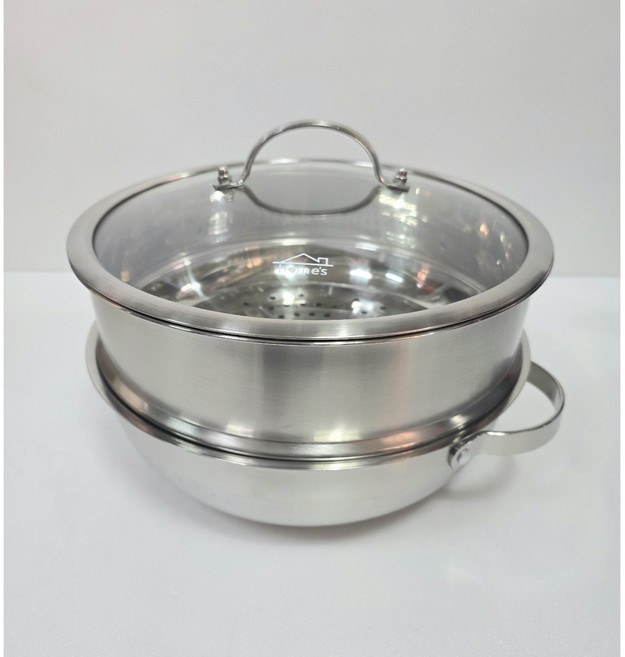 홈즈 2단 IH 스텐 3중바닥 찜냄비, 26cm, 1개