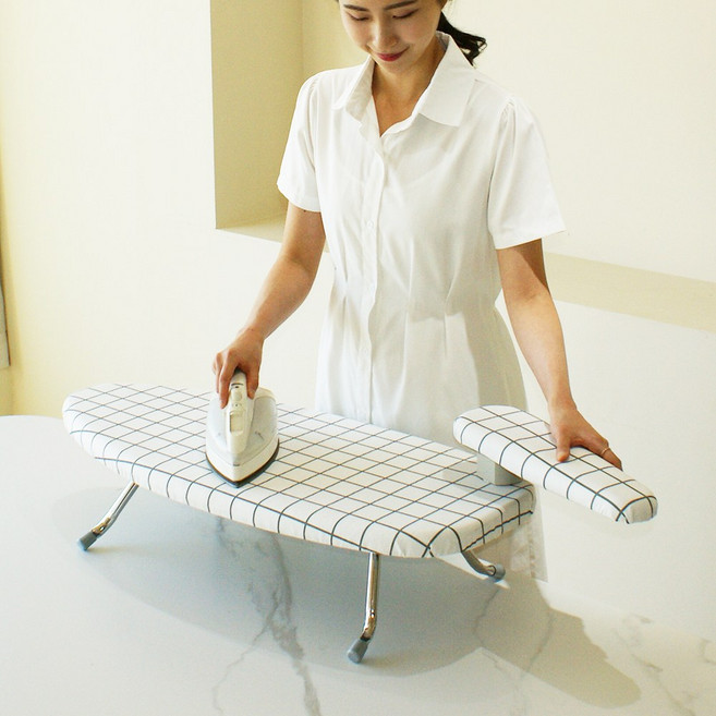 [한즈홈] 광목체크 좌식 다리미판 (대형+우마) c