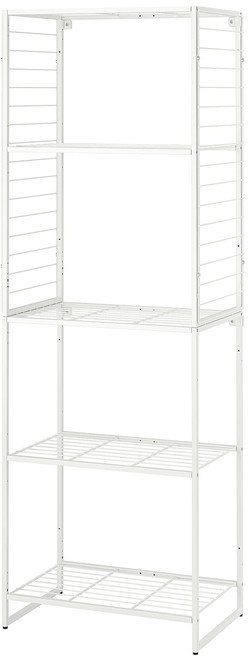 이케아 요스테인 5단선반 화이트 와이어+측면 걸이식 중형 62x40x180cm