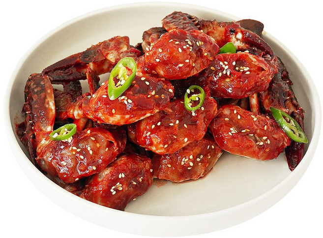 [이룸찬] 국내산 양념게장 꽃게장 양념꽃게장 꽃게무침 한입양념게장, 1개, 1kg