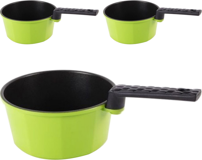 키친아트 국산 오페라 소스팬 편수 냄비, 16cm, 혼합색상, 3개