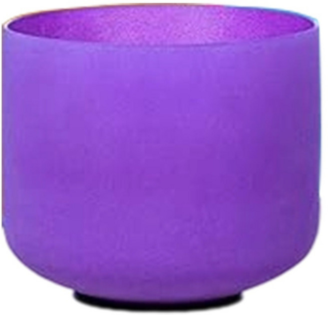 彩色水晶缽水晶頌缽石英缽頌缽專業療愈頌缽無暇純色, 1, 紫色10寸