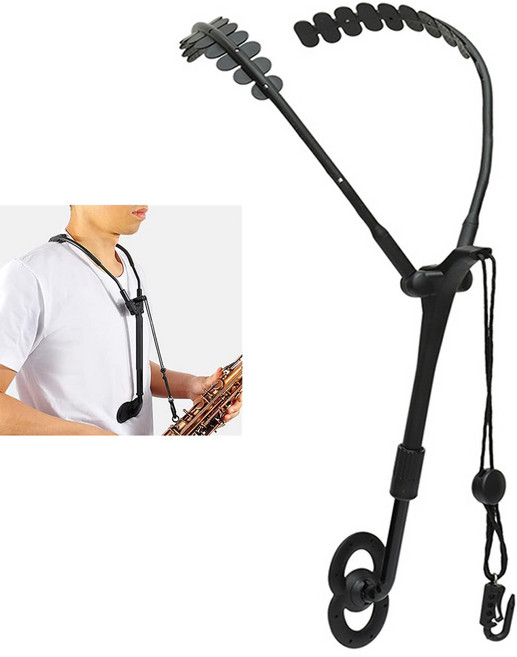 모가비 색소폰 스트랩 넥스트랩 어깨걸이 섹소폰홀더 섹소폰 스트랩, 1개, 블랙