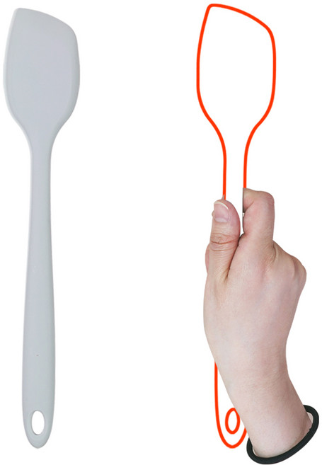 비비또 실리콘 미니주걱, 미니주걱 쿨그레이, 1개