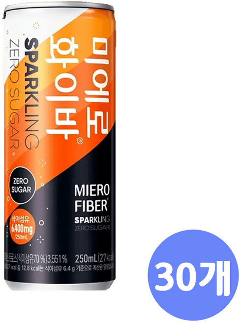 현대약품 미에로화이바 스파클링 제로, 250ml, 30개