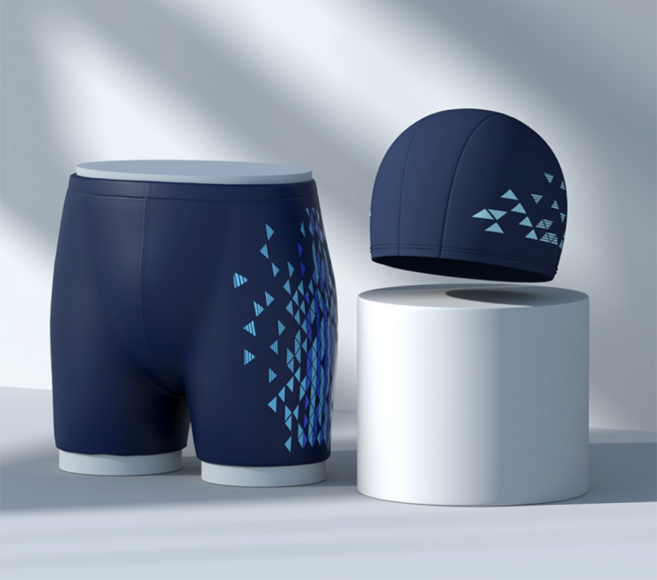 엔더 남자 실내수영복 세트 남성 수영장 수영복 수영 3부 사각