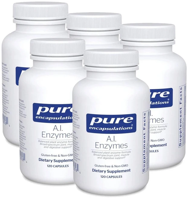 퓨어인캡슐레이션 에이아이 엔자임 효소 캡슐 Pure Encapsulations A.I. Enzymes, 5개, 120정 - 쿠팡