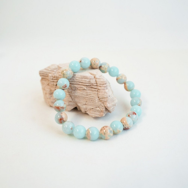 수산석 원석 구슬 염주 팔찌 비즈 불교 패션 파워스톤 행운, 단품, 1개