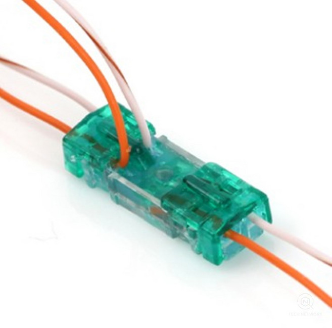 2C T형 UTP케이블 접속단자세트 전화선연장잭 통신커넥터 T자 심선, 1개