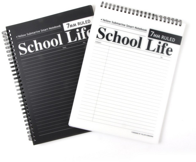 스쿨라이프노트 3000 PP커버 55매 상철 좌철 라인수첩 신학기 단어장, 08_PP 좌철 노트(55매)