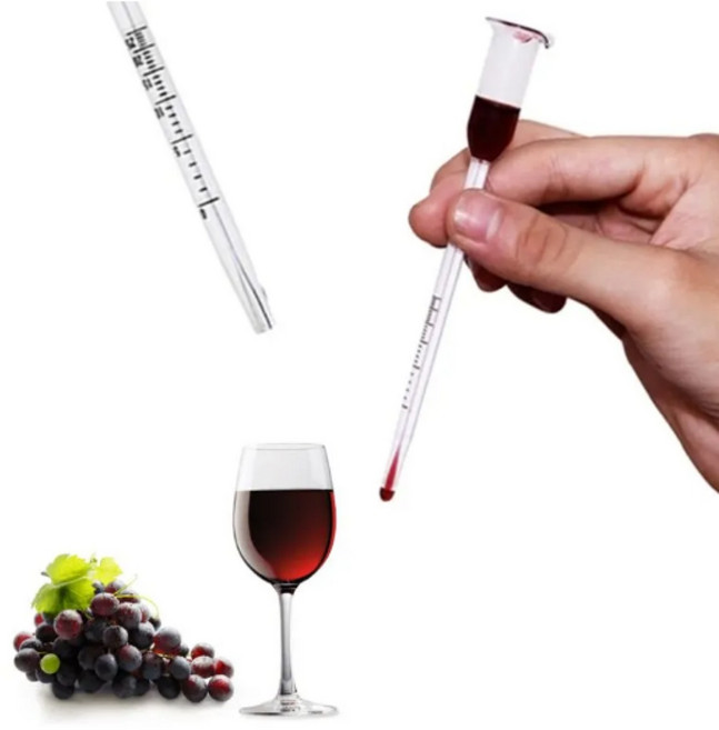 Themoreshop 알코올 주정계 막걸리 와인 도수 농도 측정기 테스터 비중계, 1개